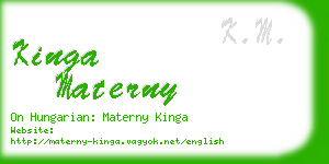 kinga materny business card